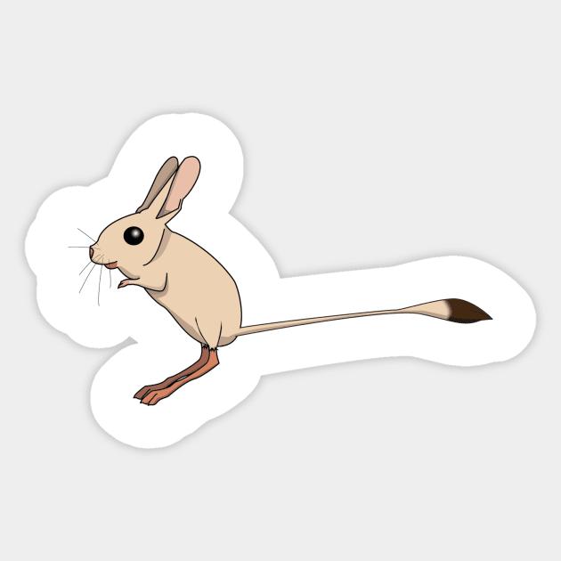 Jerboa Sticker by Wickedcartoons